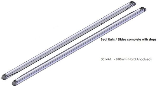 0014A1 – Seat rails with stops 810mm