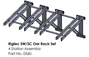 SW-SC Oar Rack set (4 stations in a box) - Rigtec 2018 Ltd