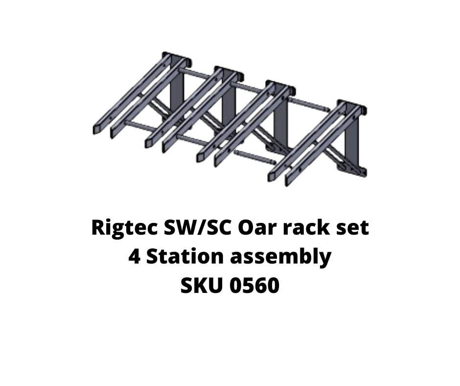 Sweep/Scull Oar Rack set (4 stations in a box) - Rigtec 2018 Ltd