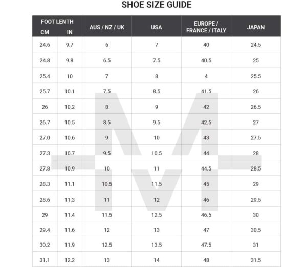 Us 7 shoe deals to aus